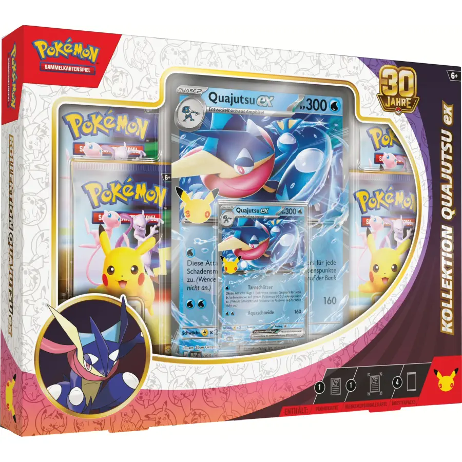 Pokémon Sammelkartenspiel 30 Jahre Quajutsu-EX Kollektion (DE)