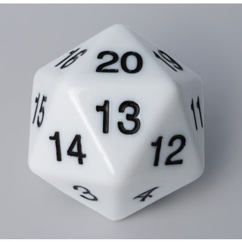 Blackfire Dice - D20 Countdown Die 55 mm - White
