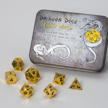 Blackfire Dice - Metal Dice Set - Gold (7 Dice)