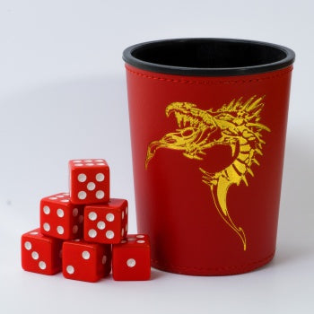 Blackfire Dice - Dice Cup - Red /w Dragon Emblem