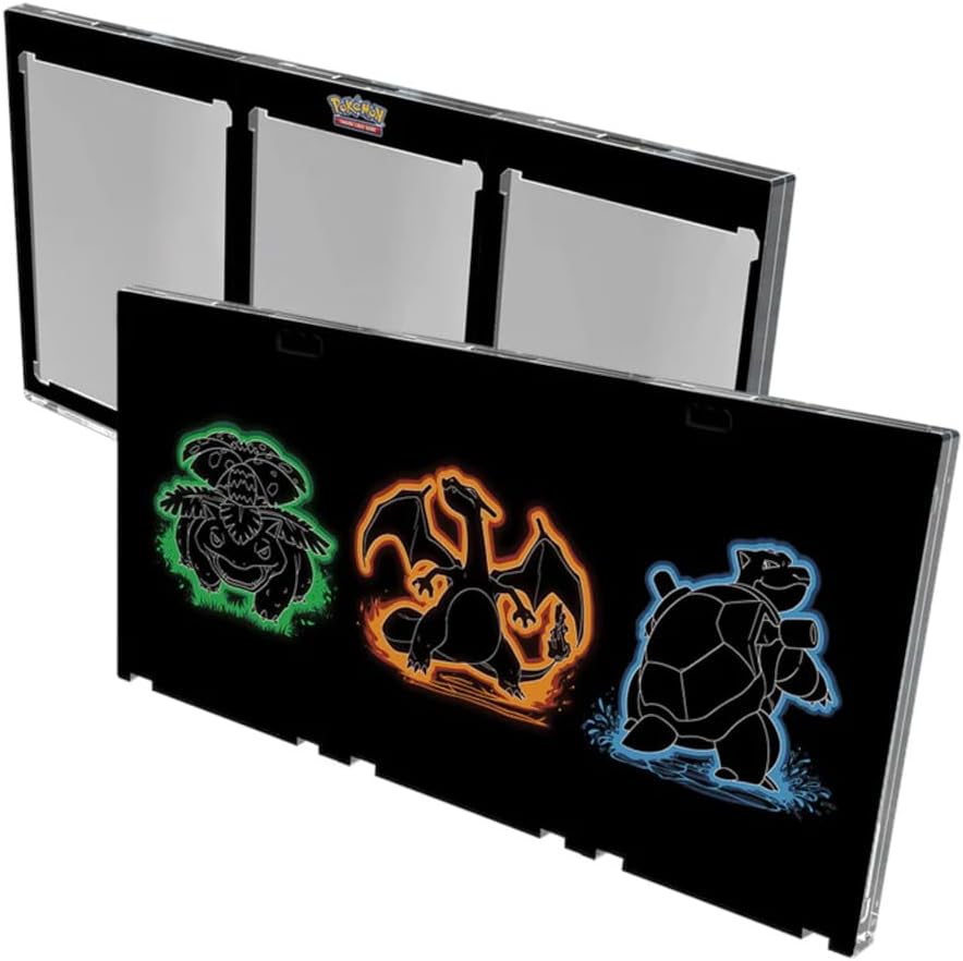 Pokémon ONE-TOUCH EDGE 3-Card Kartenhalter – Neon Kanto (Bisaflor, Glurak & Turtok)