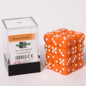Blackfire Dice Cube - 12mm D6 36 Dice Set - Opaque Orange