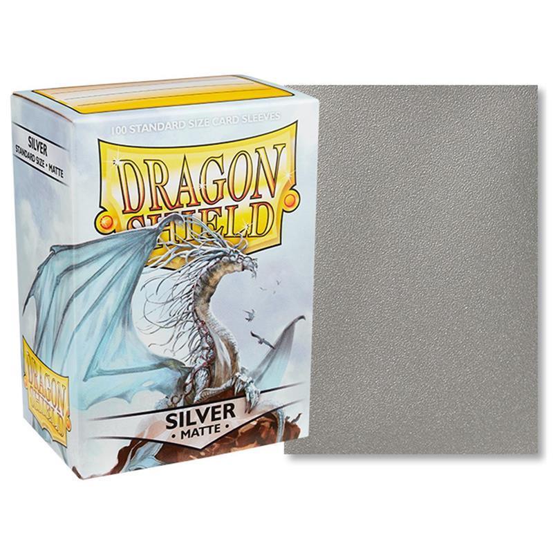 Dragon Shield Standard Sleeves - Matte Silver (100 Sleeves)