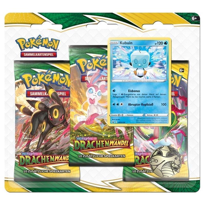 PKM - Schwert und Schild 7 Drachenwandel, 3-Pack Blister (DE)