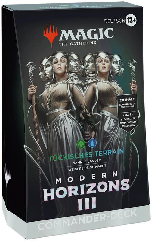 MTG - Modern Horizons 3 Play Commander Deck (GER) Tricky Terrain (Blue/Green)