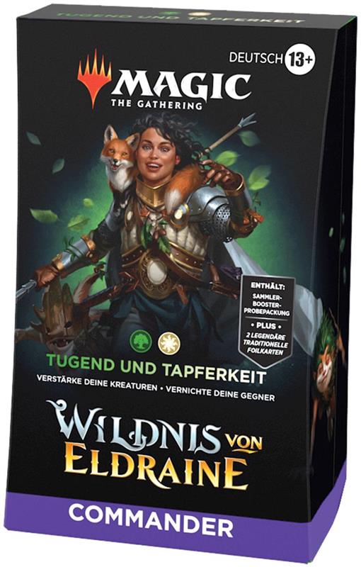 MTG - Wildnis von Eldraine Commander-Deck (DE) Tugend und Tapferkeit (Weiß/Grün)