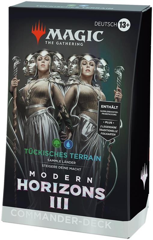 MTG - Modern Horizons 3 Play Commander Deck (GER) Tricky Terrain (Blue/Green)