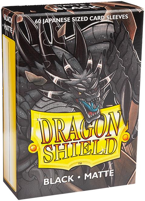 Dragon Shield Japanese Sleeves - Matte Black (60 Sleeves)
