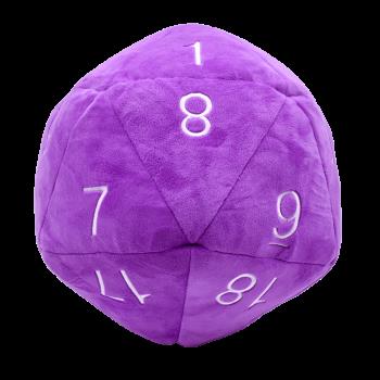 UP - Dice - Jumbo D20 Novelty Dice Plush in Purple with White Numbering