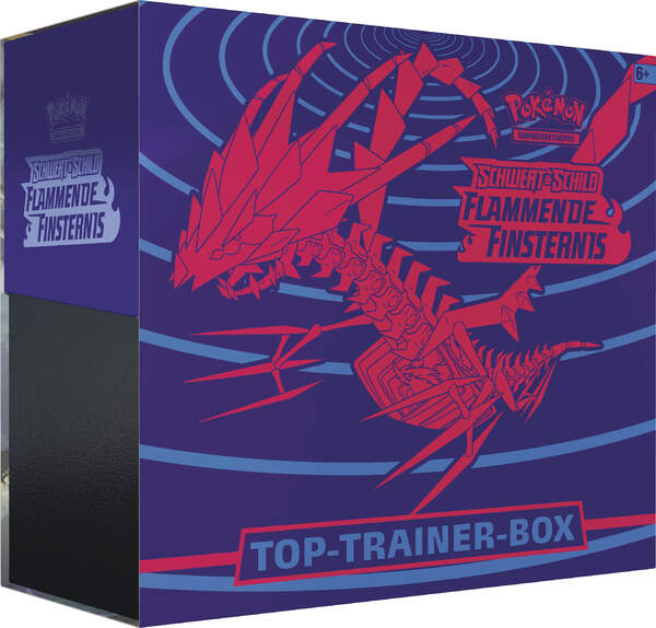 PKM - Schwert und Schild 3, Flammende Finsternis Top-Trainer Box (GER)