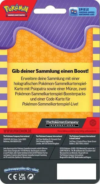 Pokémon Sammelkartenspiel Generic 2-Pack August 2024 (GER)