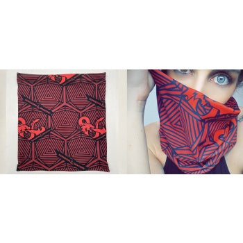 Wild Bangarang Snood - DND Red Logo Pattern