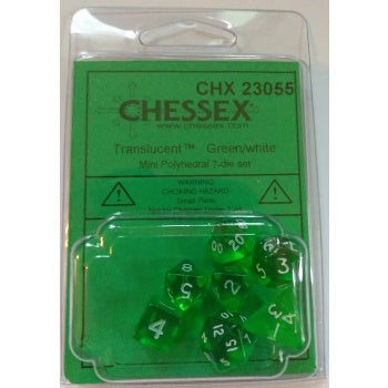 Chessex Polyhedral 7-Die Set - Green/white