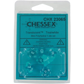 Chessex Polyhedral 7-Die Set - Teal/white