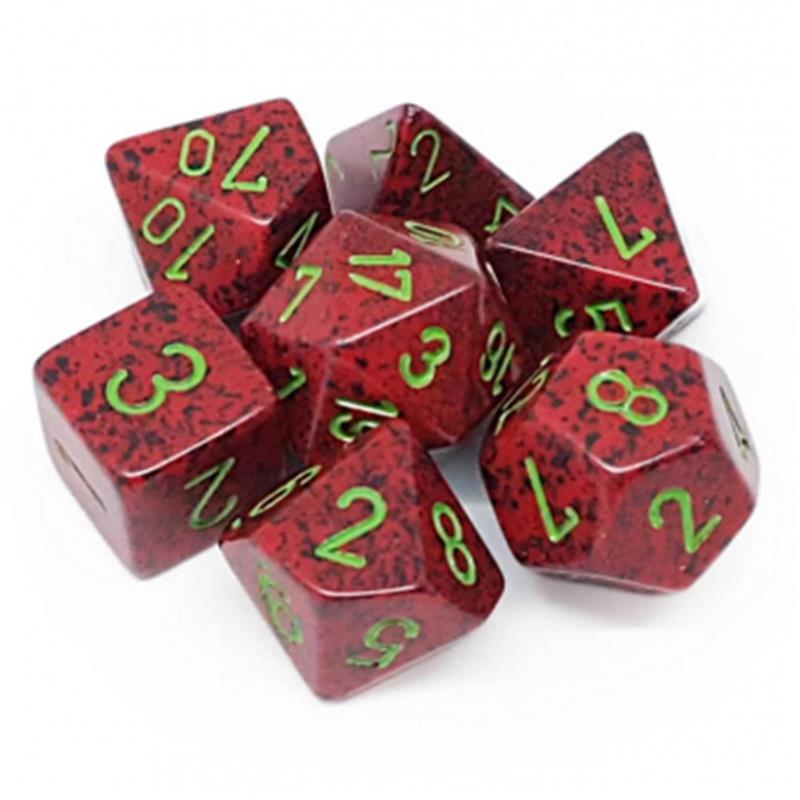 Chessex Speckled Polyhedral 7-Die Set - Strawberry