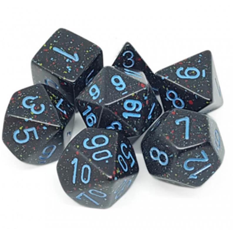 Chessex Speckled Polyhedral 7-Die Set - Blue Stars