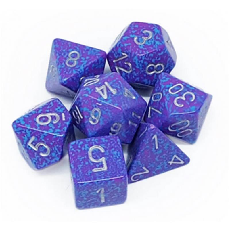 Chessex Speckled Polyhedral 7-Die Set - Silver Tetra
