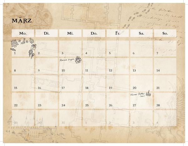 Der inoffizielle Küchenkalender für Harry Potter Fans 2022
