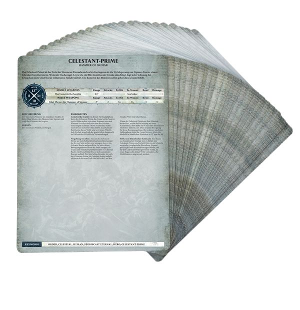 Warscroll Cards: Stormcast Eternals, German