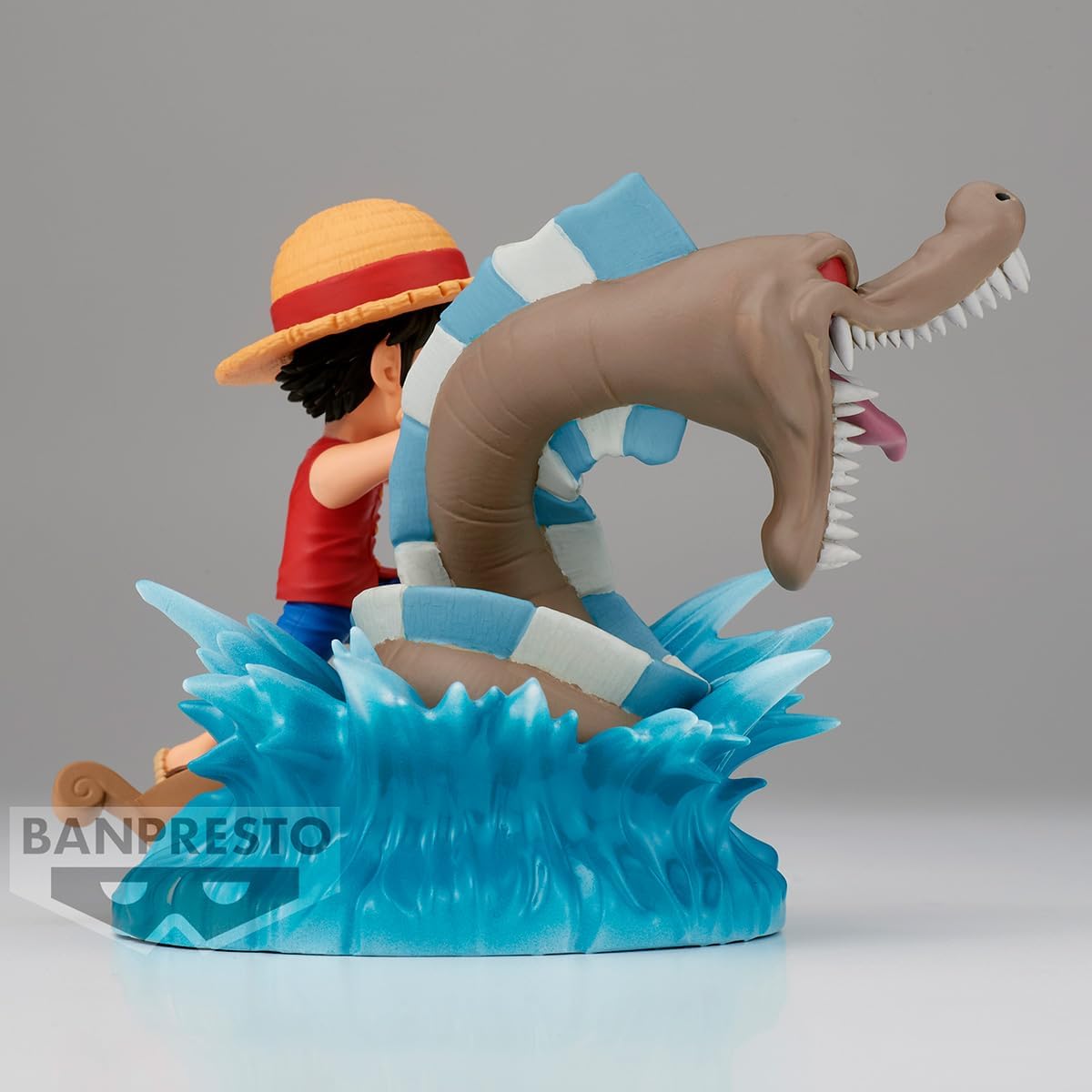 One Piece PVC Statue World Collectable Figure Log Stories Monkey D. Luffy vs. Local Sea Monster 7 cm