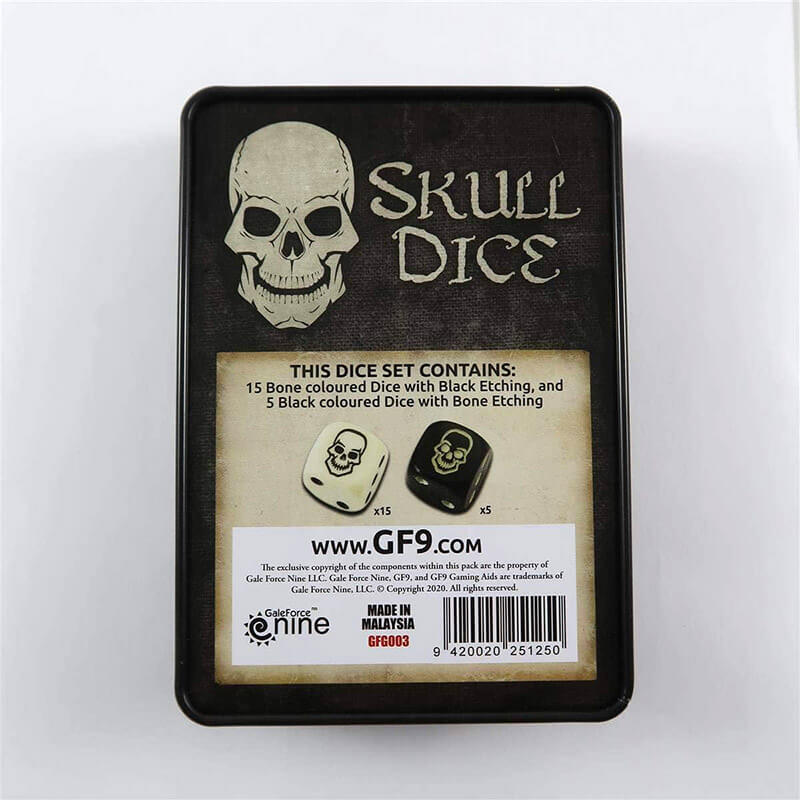 Gale Force Nine: Skull Dice Tin (20 Dice)