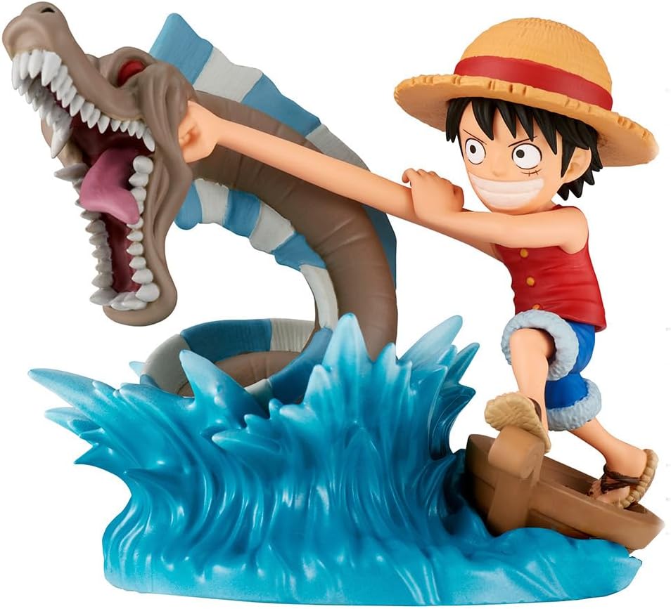 One Piece PVC Statue World Collectable Figure Log Stories Monkey D. Luffy vs. Local Sea Monster 7 cm