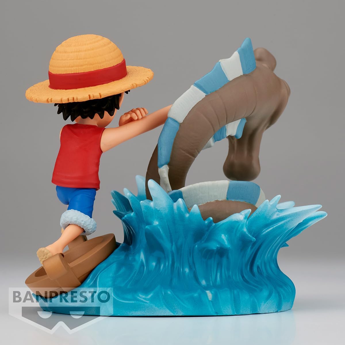 One Piece PVC Statue World Collectable Figure Log Stories Monkey D. Luffy vs. Local Sea Monster 7 cm