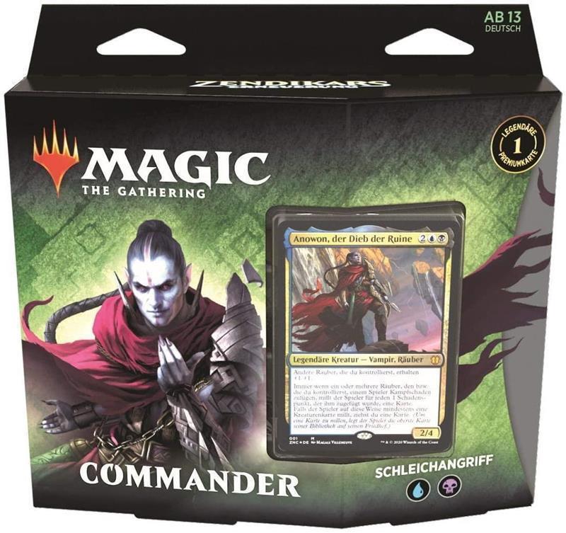 MTG - Zendikars Erneuerung Commander Deck (DE) Schleichangriff (Blau/Schwarz)
