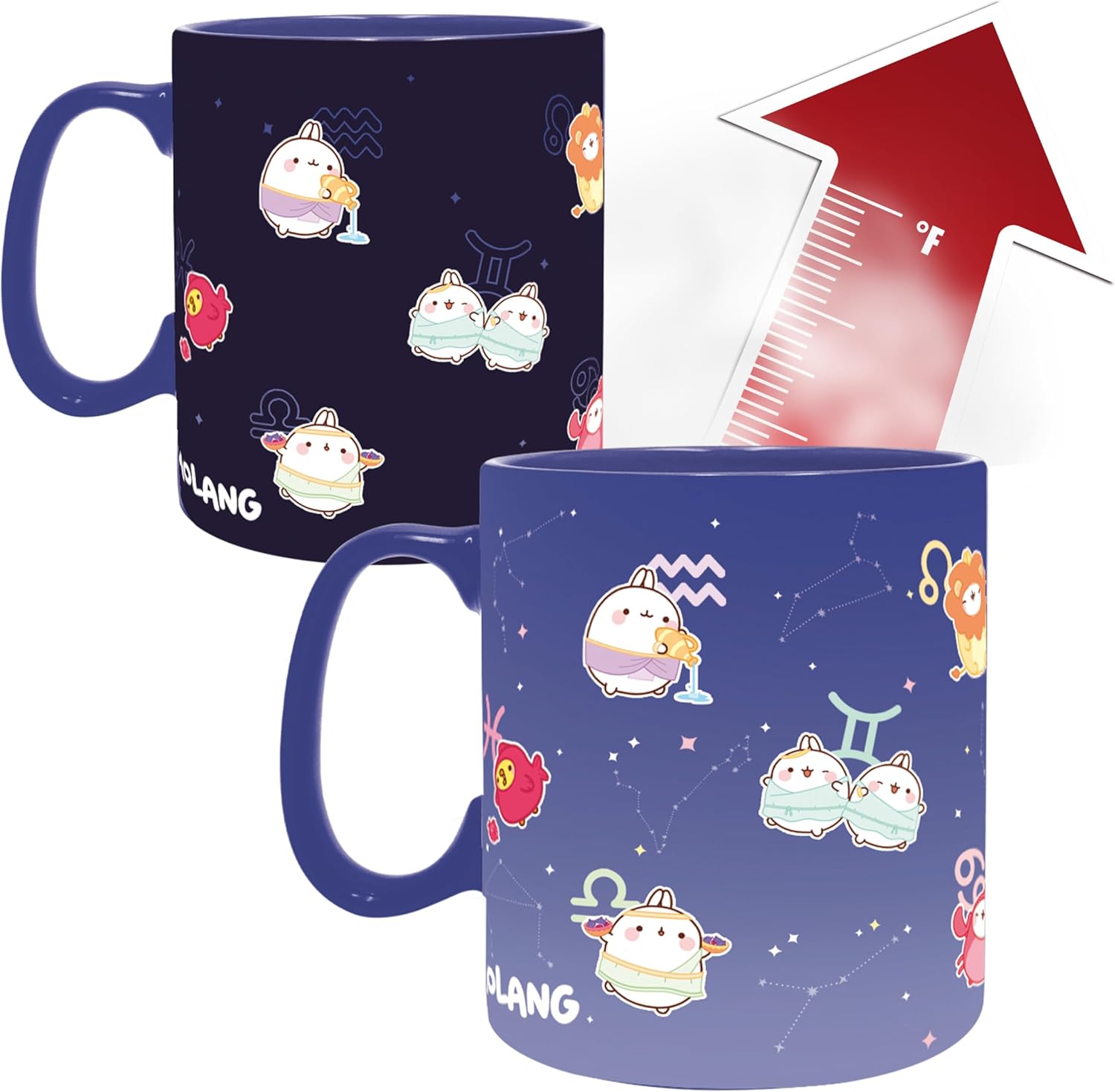 Molang Tasse mit Thermoeffekt "Astrology"