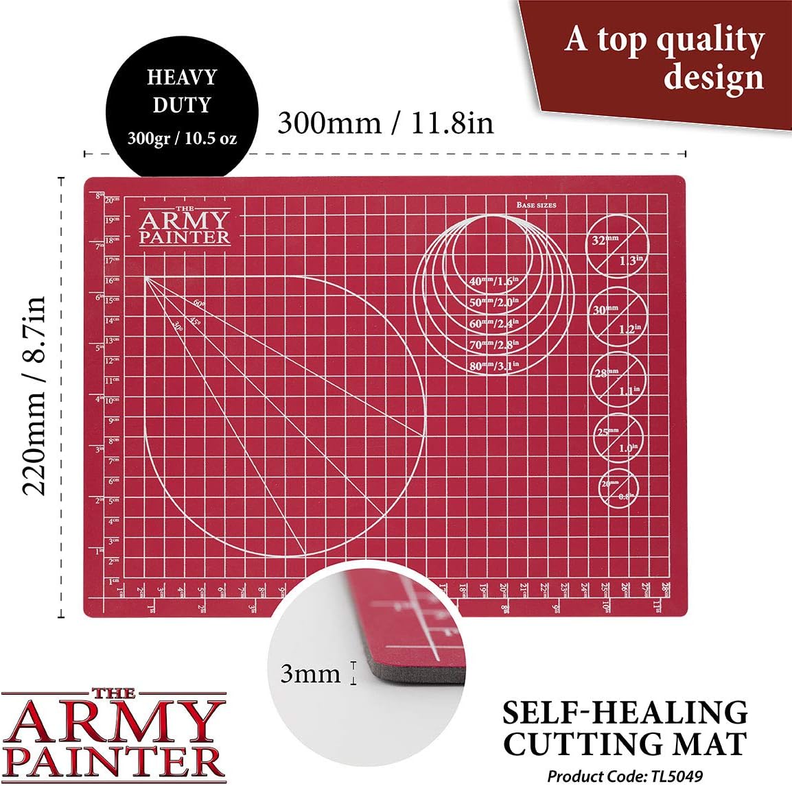The Army Painter: Self-Healing Cutting Mat (RED)