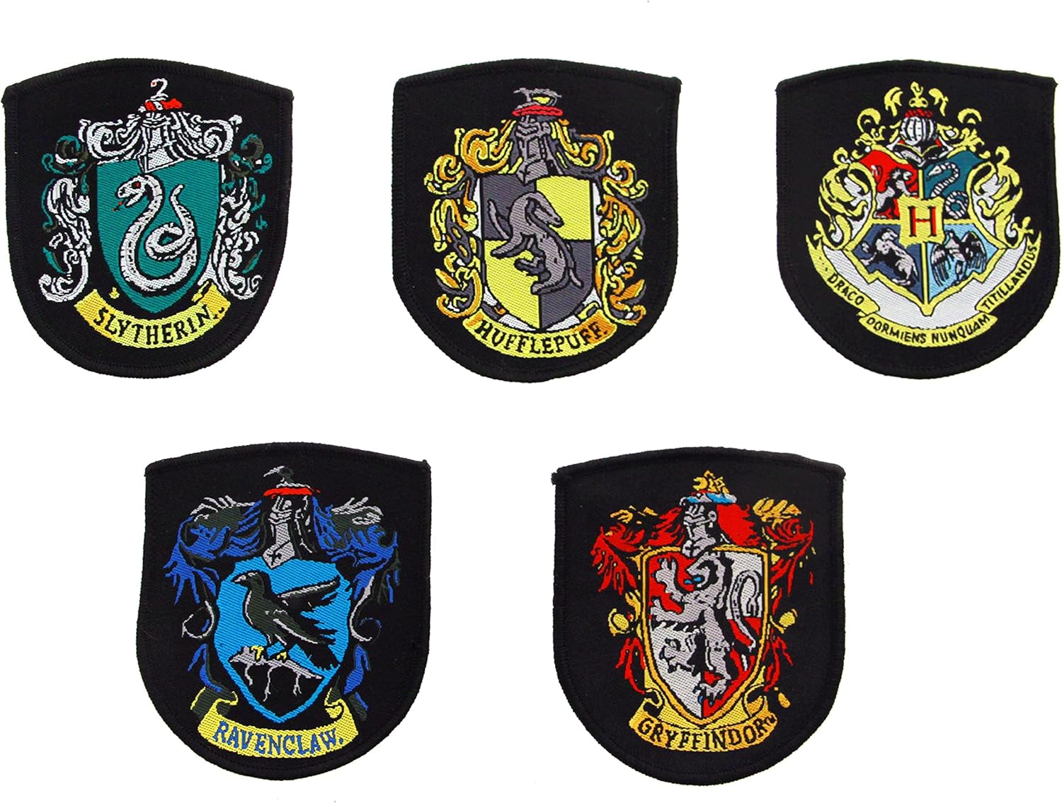 Harry Potter Aufnäher 5er-Pack Hauswappen
