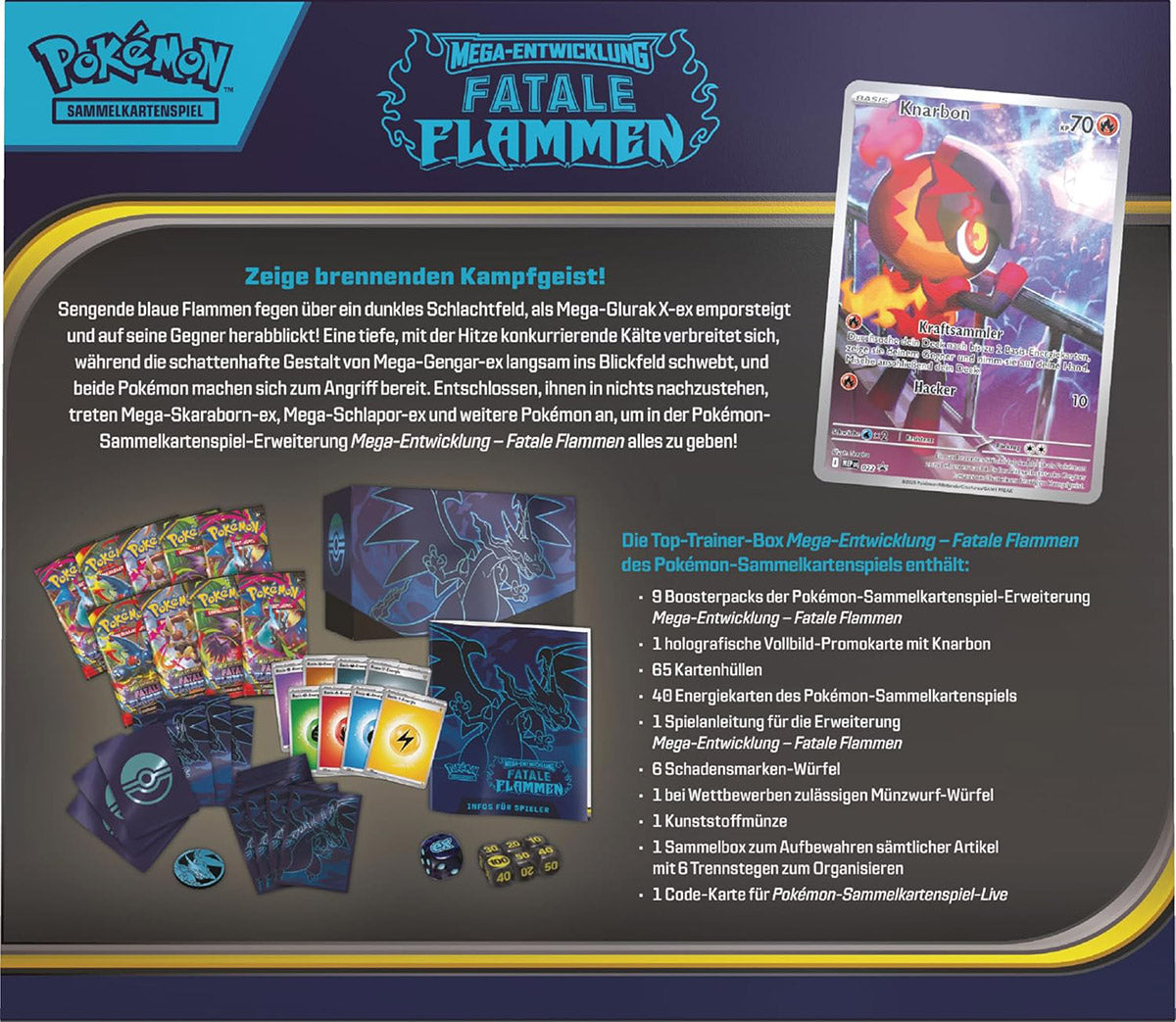 Pokémon Sammelkartenspiel Fatale Flammen Top-Trainer Box (GER)