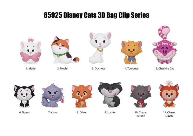 Disney Katzen 3D PVC-Taschenanhänger Serie 69