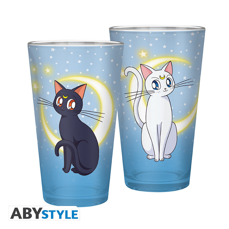 Sailor Moon Large Glass – Luna & Artemis 400 ml