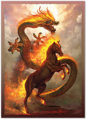 Dragon Shield Standard Sleeves - Dual Matte Art Fire Horse (Limited Edition)