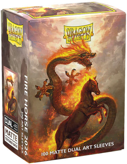 Dragon Shield Standard Sleeves - Dual Matte Art Fire Horse (Limited Edition)