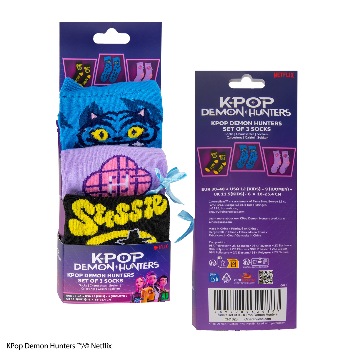 KPop Demon Hunters Socken-Set (3 Paar) Kpop Demon Hunters