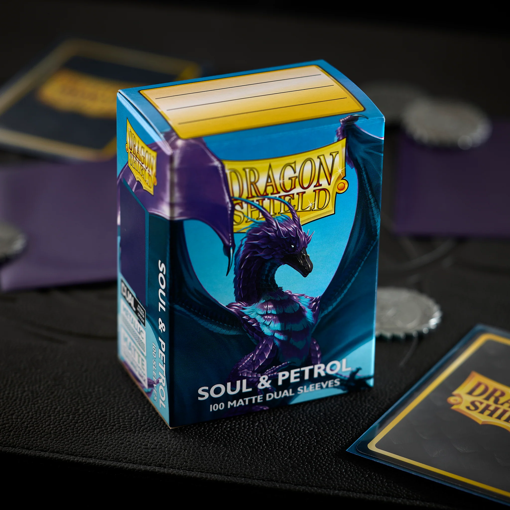 Dragon Shield Matte Dual Sleeves – Purple/Teal (100)
