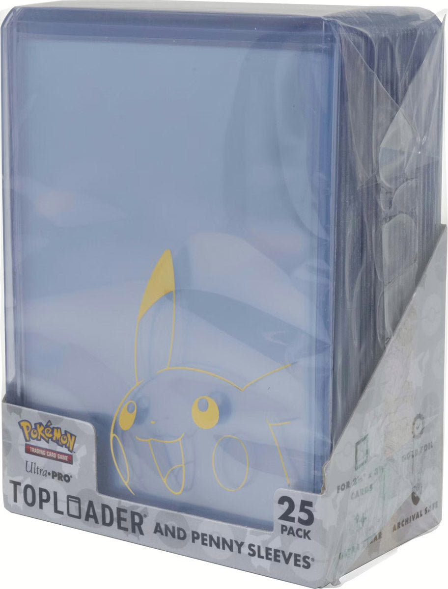 Ultra PRO – Pokémon Pikachu Toploader & Penny Sleeves Combo Pack (25 Stück)