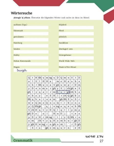 Arbeitsbuch Klingonisch