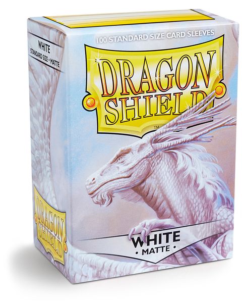Dragon Shield Standard Sleeves - Matte White (100 Sleeves)