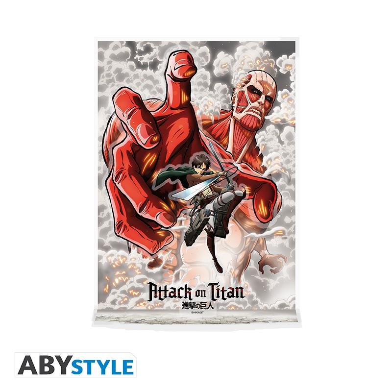 Attack on Titan Acryl Figur Diorama Eren vs Colossal Titan