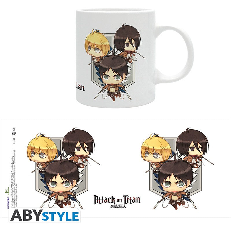Attack on Titan Tasse "Chibi Trio"