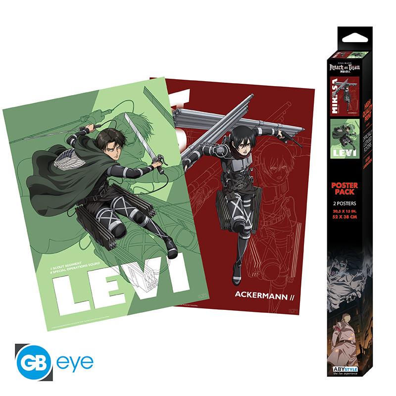 Attack on Titan Chibi Poster Set "Set 1" 52 x 38 cm