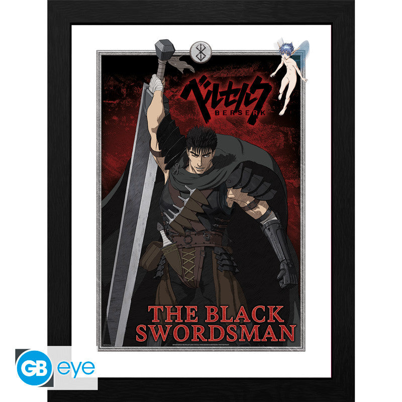 Berserk Framed Print "The Black Swordsman" 30 x 40 cm