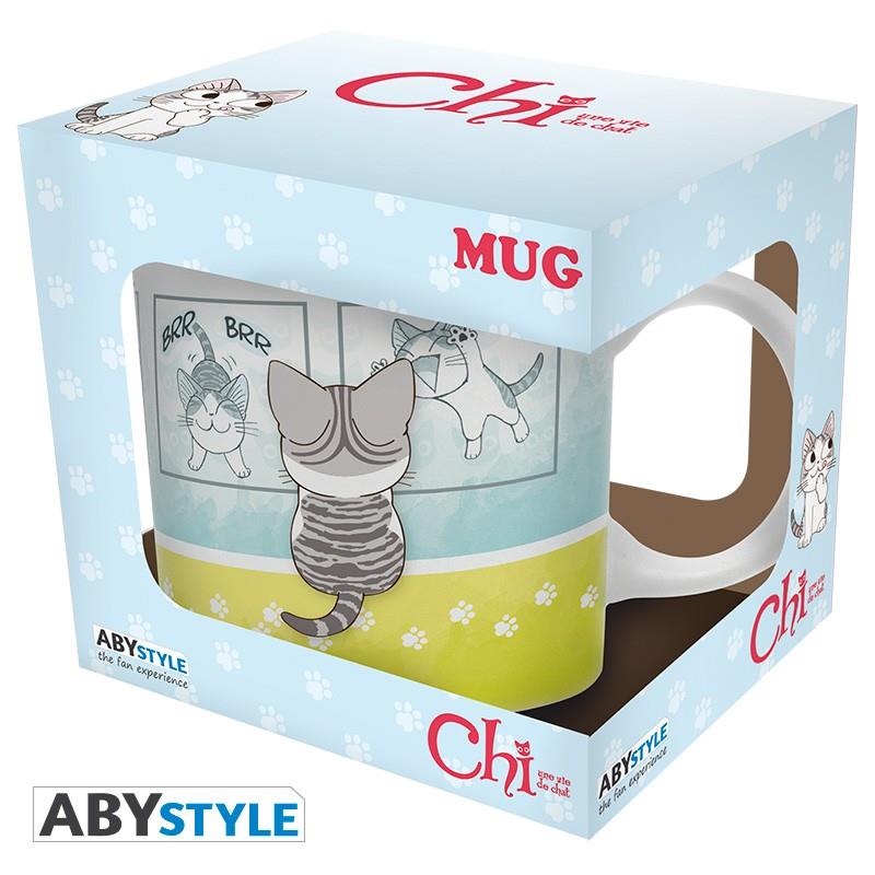 Kleine Katze Chi Tasse Pfotenabdrücke