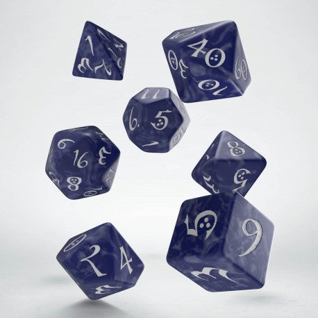 Classic RPG Kobaltblau/Weiß Würfelset (7)