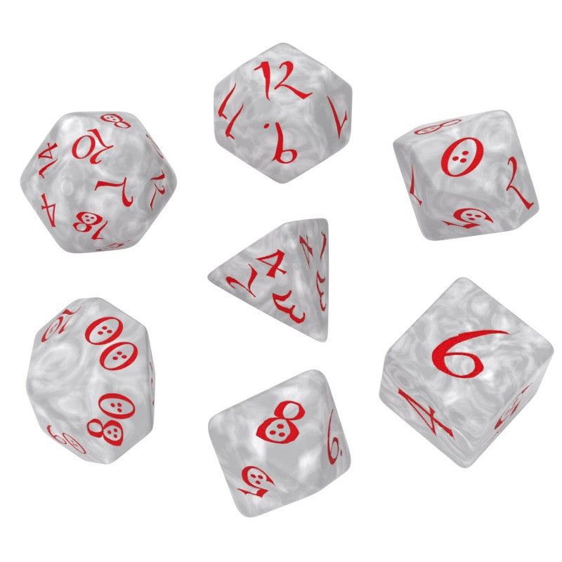 Classic RPG Perlenfarben/Rot Würfelset (7)