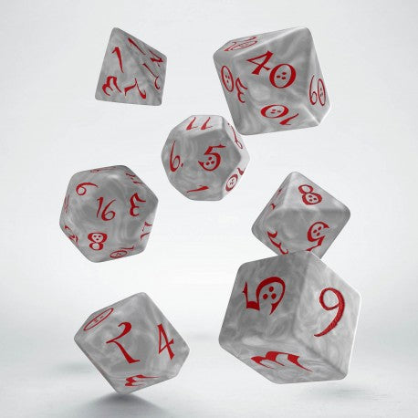 Classic RPG Perlenfarben/Rot Würfelset (7)