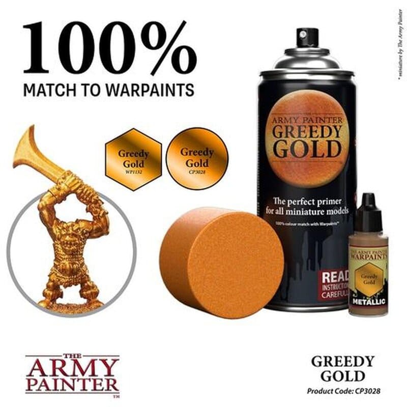 The Army Painter: Color Primer, Greedy Gold 400 ml